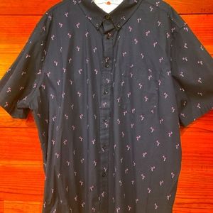 Goodfellow & Co . NWT navy w/flamingo XXL S/S